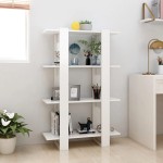 vidaXL Bibliotecă/Separator cameră, alb, 80x30x123,5 cm vidaXL Bibliotecă/Separator cameră, alb, 80x30x123,5 cm