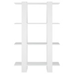 vidaXL Bibliotecă/Separator cameră, alb, 80x30x123,5 cm vidaXL Bibliotecă/Separator cameră, alb, 80x30x123,5 cm