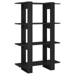 vidaXL Bibliotecă/Separator cameră, negru, 80x30x123,5 cm vidaXL Bibliotecă/Separator cameră, negru, 80x30x123,5 cm