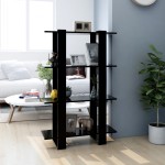 vidaXL Bibliotecă/Separator cameră, negru, 80x30x123,5 cm vidaXL Bibliotecă/Separator cameră, negru, 80x30x123,5 cm