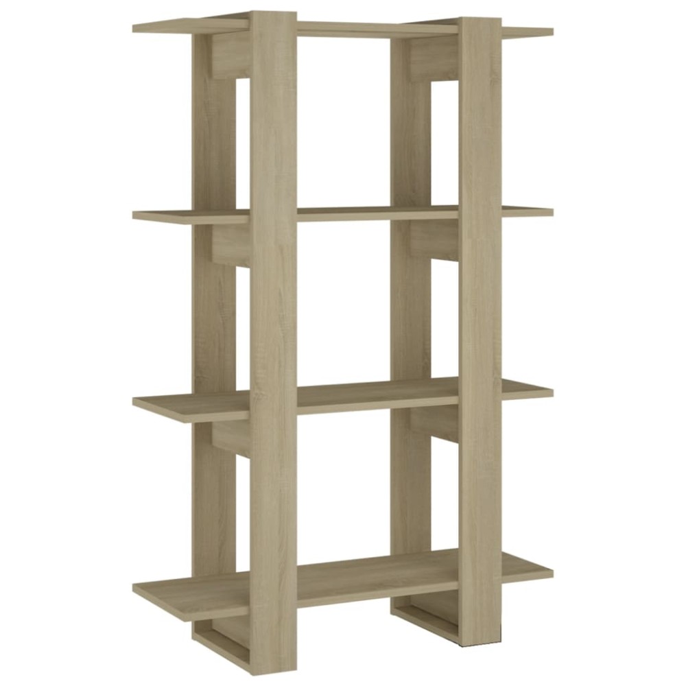 vidaXL Bibliotecă/Separator cameră, stejar sonoma, 80x30x123,5 cm