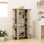 vidaXL Bibliotecă/Separator cameră, stejar sonoma, 80x30x123,5 cm vidaXL Bibliotecă/Separator cameră, stejar sonoma, 80x30x123,5 cm