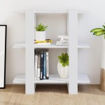 vidaXL Bibliotecă/Separator cameră, alb, 80x30x87 cm vidaXL Bibliotecă/Separator cameră, alb, 80x30x87 cm