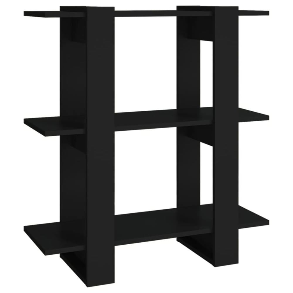 vidaXL Bibliotecă/Separator cameră, negru, 80x30x87 cm