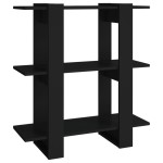 vidaXL Bibliotecă/Separator cameră, negru, 80x30x87 cm vidaXL Bibliotecă/Separator cameră, negru, 80x30x87 cm