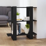 vidaXL Bibliotecă/Separator cameră, negru, 80x30x87 cm vidaXL Bibliotecă/Separator cameră, negru, 80x30x87 cm