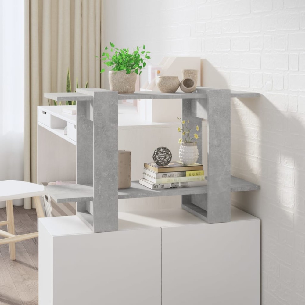 vidaXL Bibliotecă/Separator cameră, gri beton, 80x30x51 cm