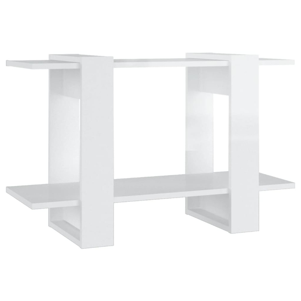 vidaXL Bibliotecă/Separator cameră, alb extralucios, 80x30x51 cm
