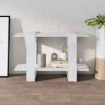 vidaXL Bibliotecă/Separator cameră, alb extralucios, 80x30x51 cm vidaXL Bibliotecă/Separator cameră, alb extralucios, 80x30x51 cm