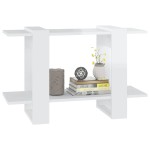 vidaXL Bibliotecă/Separator cameră, alb extralucios, 80x30x51 cm vidaXL Bibliotecă/Separator cameră, alb extralucios, 80x30x51 cm