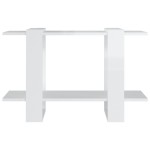 vidaXL Bibliotecă/Separator cameră, alb extralucios, 80x30x51 cm vidaXL Bibliotecă/Separator cameră, alb extralucios, 80x30x51 cm