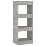 vidaXL Bibliotecă/Separator cameră, gri beton, 40x30x103 cm, PAL