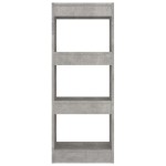 vidaXL Bibliotecă/Separator cameră, gri beton, 40x30x103 cm, PAL