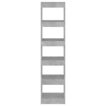 vidaXL Bibliotecă/Separator cameră, gri beton, 40x30x166 cm