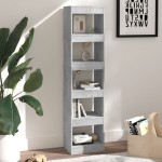 vidaXL Bibliotecă/Separator cameră, gri beton, 40x30x166 cm