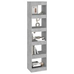 vidaXL Bibliotecă/Separator cameră, gri beton, 40x30x166 cm