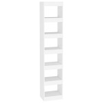 vidaXL Bibliotecă/Separator cameră, alb, 40x30x198 cm