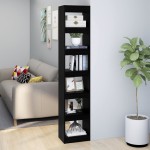 vidaXL Bibliotecă/Separator cameră, negru, 40x30x198 cm vidaXL Bibliotecă/Separator cameră, negru, 40x30x198 cm