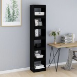 vidaXL Bibliotecă/Separator cameră, negru, 40x30x198 cm vidaXL Bibliotecă/Separator cameră, negru, 40x30x198 cm