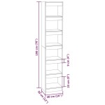 vidaXL Bibliotecă/Separator cameră, stejar sonoma, 40x30x198 cm vidaXL Bibliotecă/Separator cameră, stejar sonoma, 40x30x198 cm