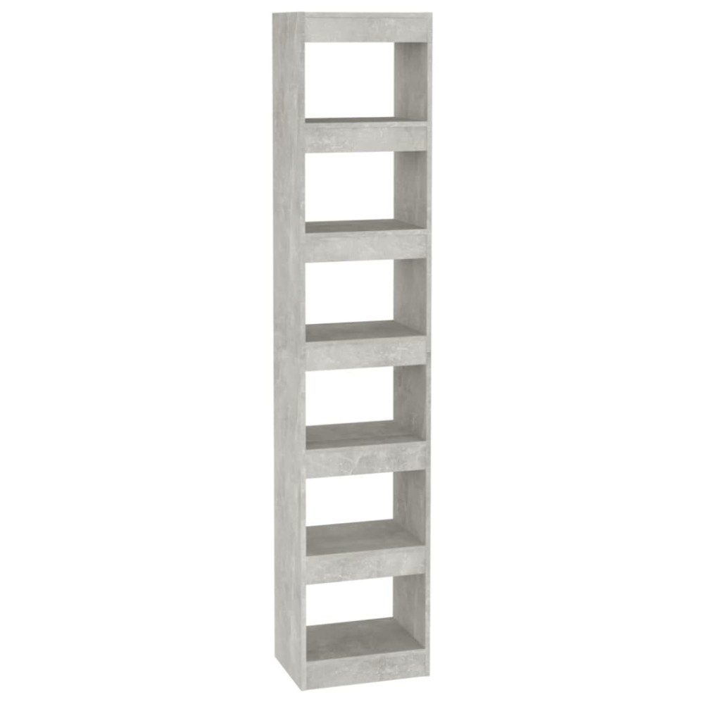 vidaXL Bibliotecă/Separator cameră, gri beton, 40x30x198 cm