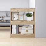 vidaXL Bibliotecă/Separator cameră, stejar sonoma, 60x30x72 cm vidaXL Bibliotecă/Separator cameră, stejar sonoma, 60x30x72 cm
