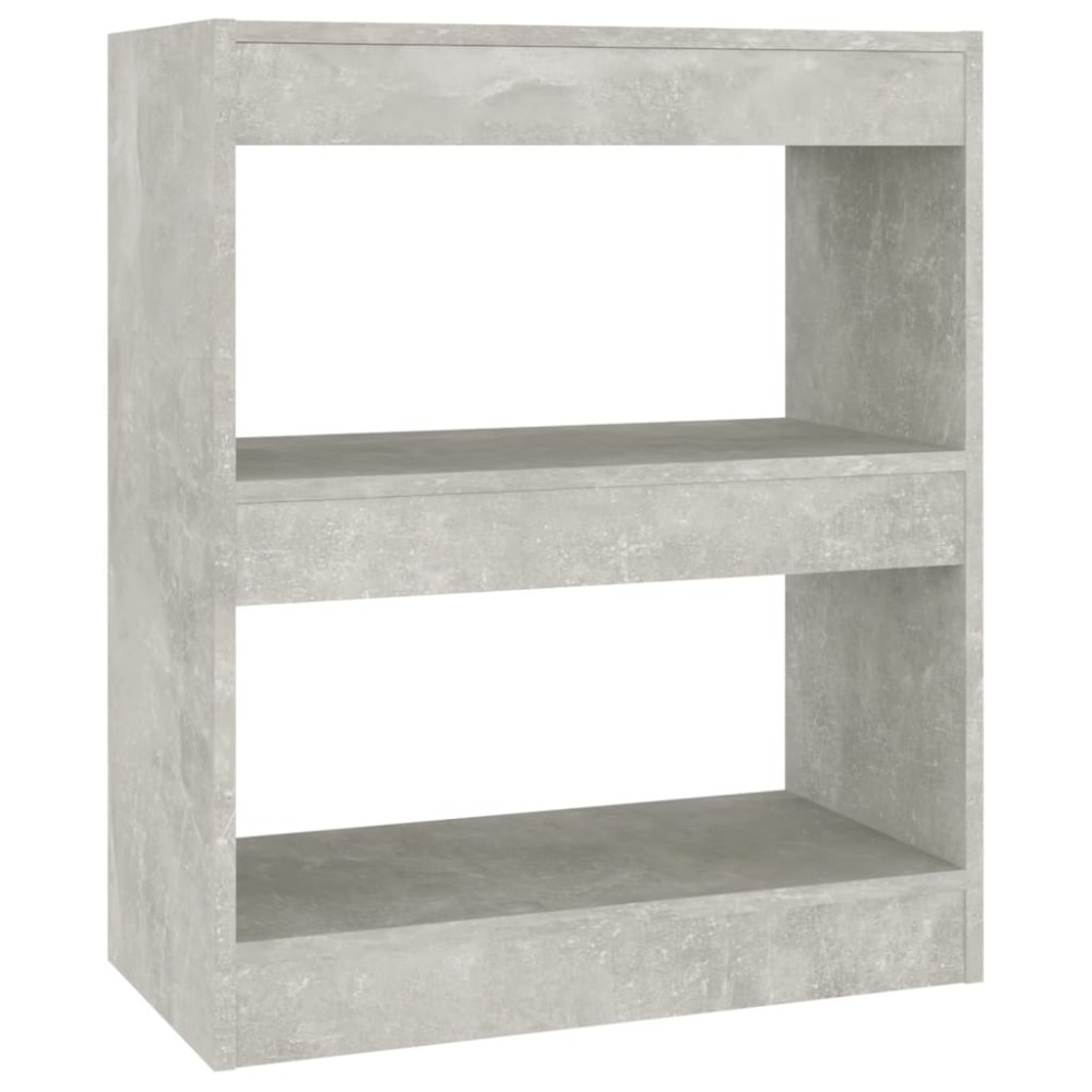 vidaXL Bibliotecă/Separator cameră, gri beton, 60x30x72 cm