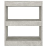 vidaXL Bibliotecă/Separator cameră, gri beton, 60x30x72 cm