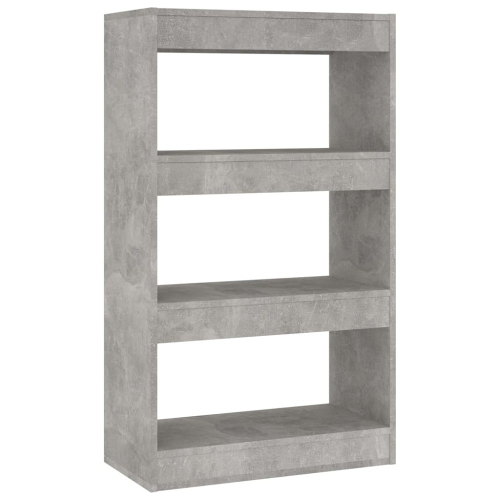 vidaXL Bibliotecă/Separator cameră, gri beton, 60x30x103 cm, PAL