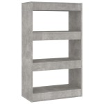 vidaXL Bibliotecă/Separator cameră, gri beton, 60x30x103 cm, PAL