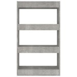 vidaXL Bibliotecă/Separator cameră, gri beton, 60x30x103 cm, PAL