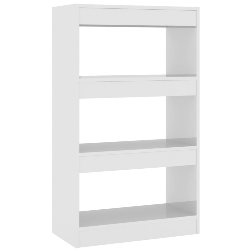 vidaXL Bibliotecă/Separator cameră, alb extralucios, 60x30x103 cm, PAL
