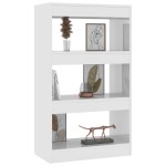 vidaXL Bibliotecă/Separator cameră, alb extralucios, 60x30x103 cm, PAL