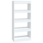 vidaXL Bibliotecă/Separator cameră, alb, 60x30x135 cm, lemn prelucrat vidaXL Bibliotecă/Separator cameră, alb, 60x30x135 cm, lemn prelucrat