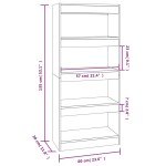vidaXL Bibliotecă/Separator cameră, alb, 60x30x135 cm, lemn prelucrat vidaXL Bibliotecă/Separator cameră, alb, 60x30x135 cm, lemn prelucrat