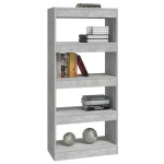 vidaXL Bibliotecă/Separator gri beton 60x30x135cm lemn prelucrat vidaXL Bibliotecă/Separator gri beton 60x30x135cm lemn prelucrat