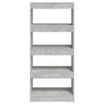 vidaXL Bibliotecă/Separator gri beton 60x30x135cm lemn prelucrat vidaXL Bibliotecă/Separator gri beton 60x30x135cm lemn prelucrat