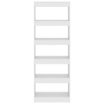 vidaXL Bibliotecă/Separator cameră, alb, 60x30x166 cm, PAL vidaXL Bibliotecă/Separator cameră, alb, 60x30x166 cm, PAL
