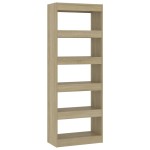 vidaXL Bibliotecă/Separator cameră, stejar sonoma, 60x30x166 cm, PAL vidaXL Bibliotecă/Separator cameră, stejar sonoma, 60x30x166 cm, PAL