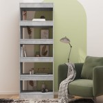 vidaXL Bibliotecă/Separator cameră, gri beton, 60x30x166 cm, PAL