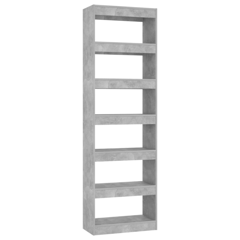 vidaXL Bibliotecă/Separator cameră, gri beton, 60x30x198 cm