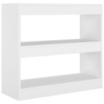 vidaXL Bibliotecă/Separator cameră, alb, 80x30x72 cm