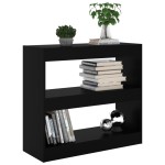 vidaXL Bibliotecă/Separator cameră, negru, 80x30x72 cm vidaXL Bibliotecă/Separator cameră, negru, 80x30x72 cm
