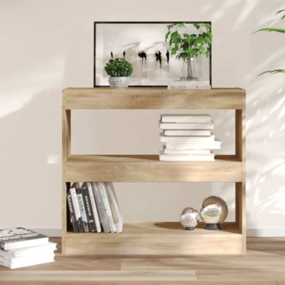 vidaXL Bibliotecă/Separator cameră, stejar sonoma, 80x30x72 cm