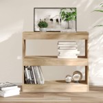 vidaXL Bibliotecă/Separator cameră, stejar sonoma, 80x30x72 cm vidaXL Bibliotecă/Separator cameră, stejar sonoma, 80x30x72 cm