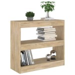 vidaXL Bibliotecă/Separator cameră, stejar sonoma, 80x30x72 cm vidaXL Bibliotecă/Separator cameră, stejar sonoma, 80x30x72 cm