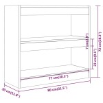 vidaXL Bibliotecă/Separator cameră, stejar sonoma, 80x30x72 cm vidaXL Bibliotecă/Separator cameră, stejar sonoma, 80x30x72 cm