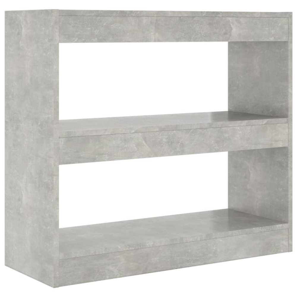 vidaXL Bibliotecă/Separator cameră, gri beton, 80x30x72 cm