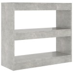 vidaXL Bibliotecă/Separator cameră, gri beton, 80x30x72 cm