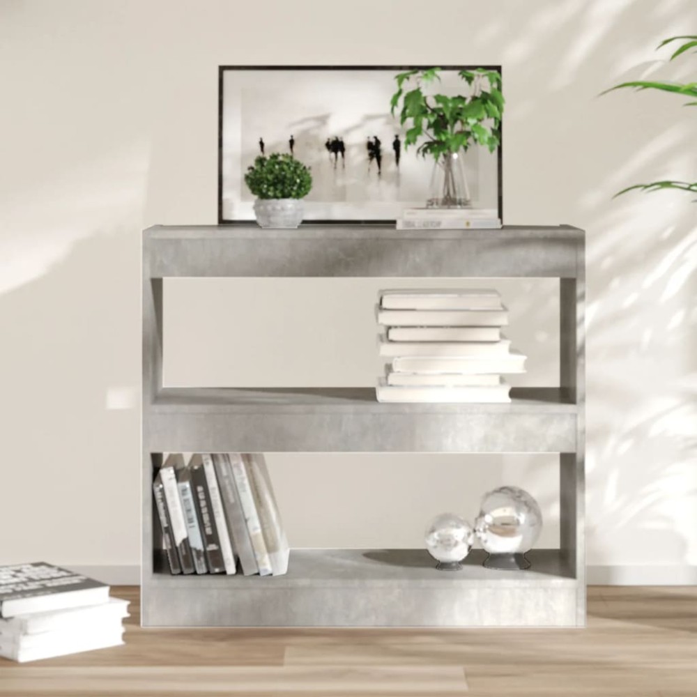 vidaXL Bibliotecă/Separator cameră, gri beton, 80x30x72 cm